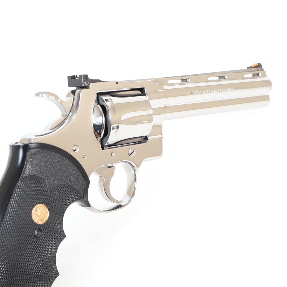 Colt Python, 357 Magnum 6” Barrel Bright Stainless/Black VERY NICE 1990!-img-7