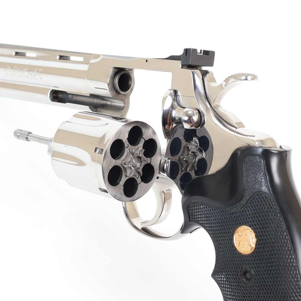 Colt Python, 357 Magnum 6” Barrel Bright Stainless/Black VERY NICE 1990!-img-29