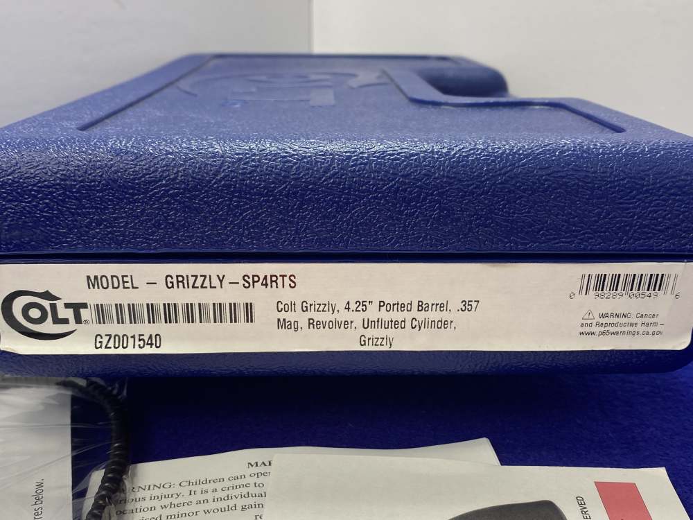 Colt Grizzly .357 Mag Stainless 4.25" *PORTED BARREL & UNFLUTED CYLINDER*-img-3