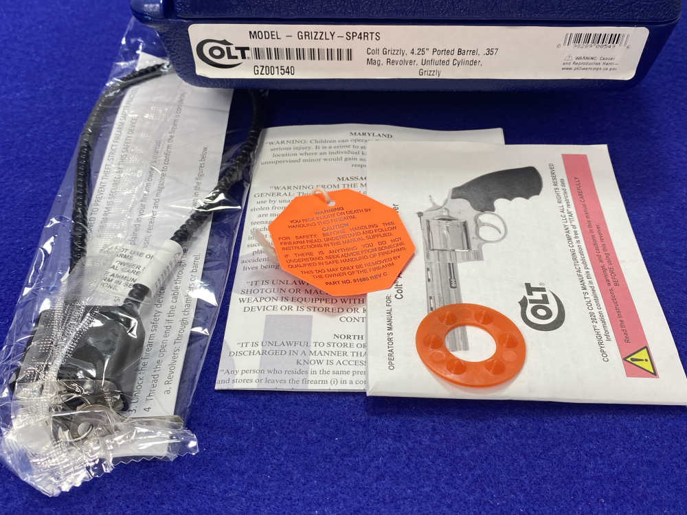 Colt Grizzly .357 Mag Stainless 4.25" *PORTED BARREL & UNFLUTED CYLINDER*-img-4