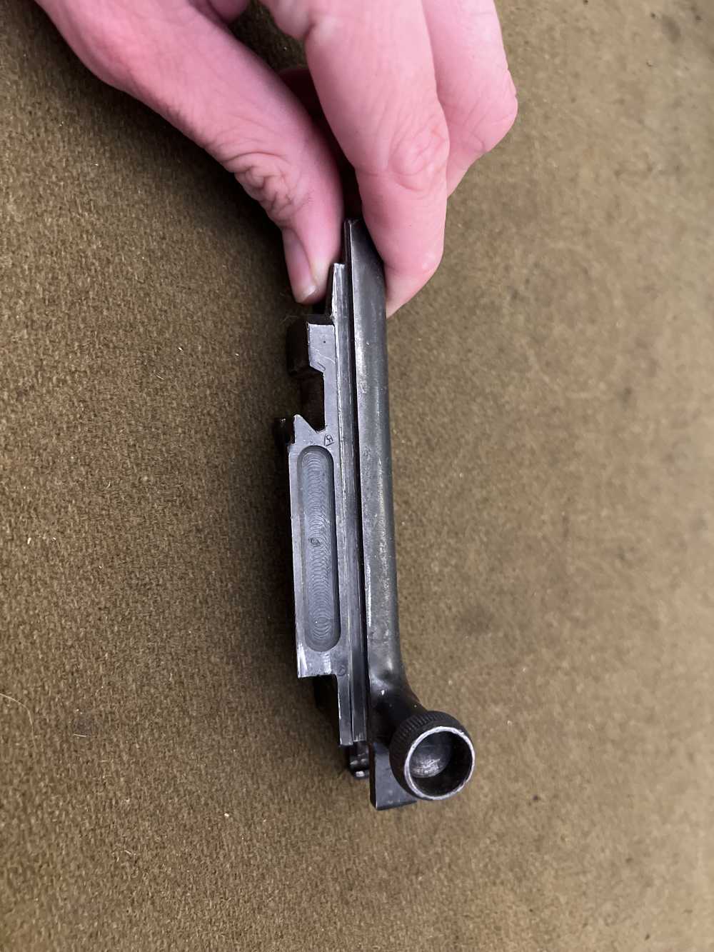 Original blued Russian SKS 45 7.62x39 bolt carrier part semi auto rifle -img-1