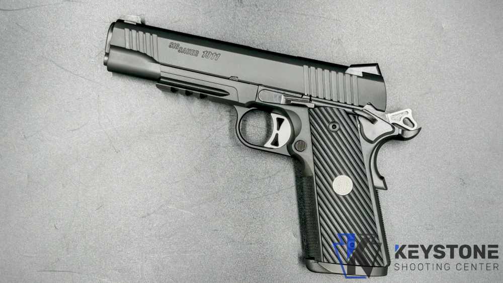 Rare Sig Sauer 1911TR-9 Tacops 5" 9mm Original Box & 2 Magazines-img-1