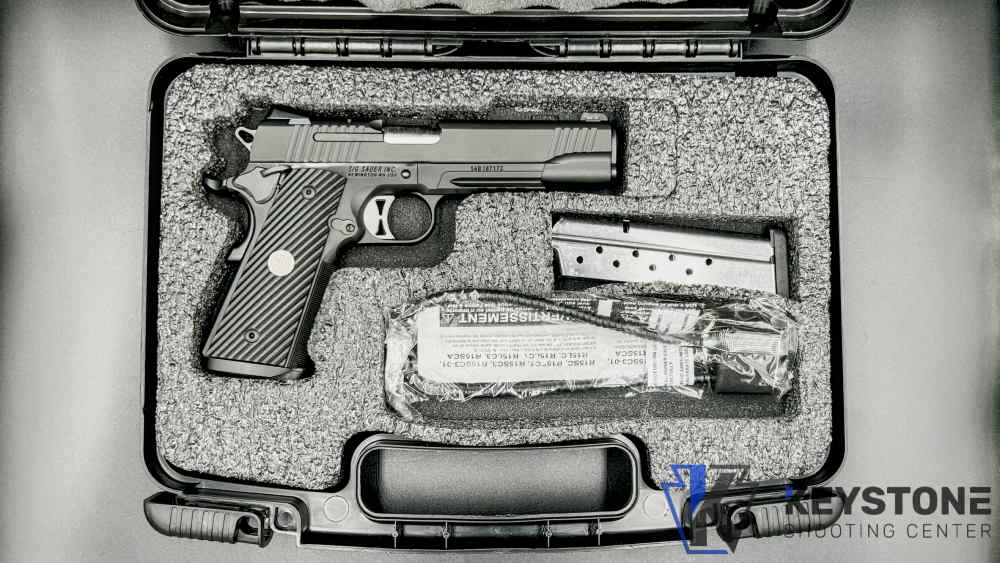 Rare Sig Sauer 1911TR-9 Tacops 5" 9mm Original Box & 2 Magazines-img-2
