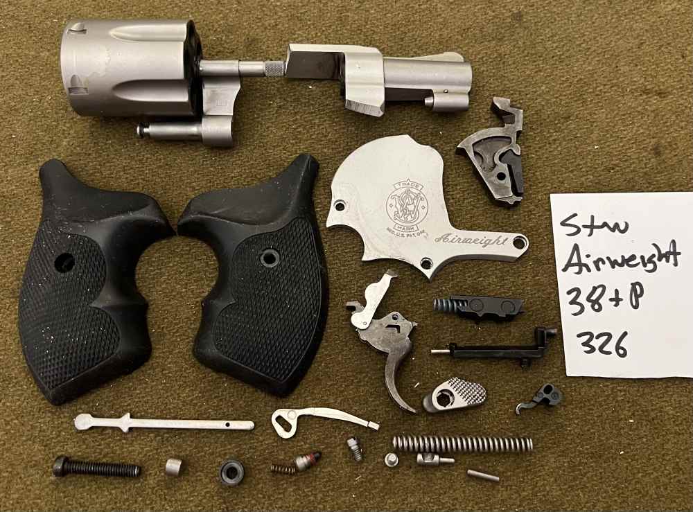 Smith & Wesson 638-2 Airweight .38 +P revolver parts kit repair lot barrel-img-0