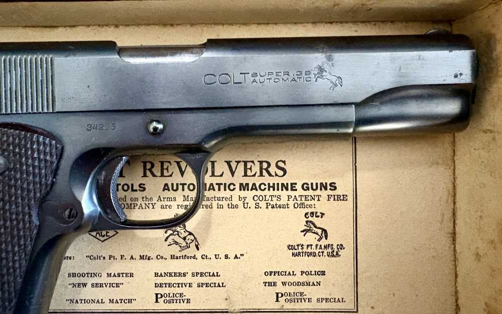 COLT SUPER 38 AUTOMATIC - RARE 1939 PRE-WAR WITH BOX AND MANUAL-img-6