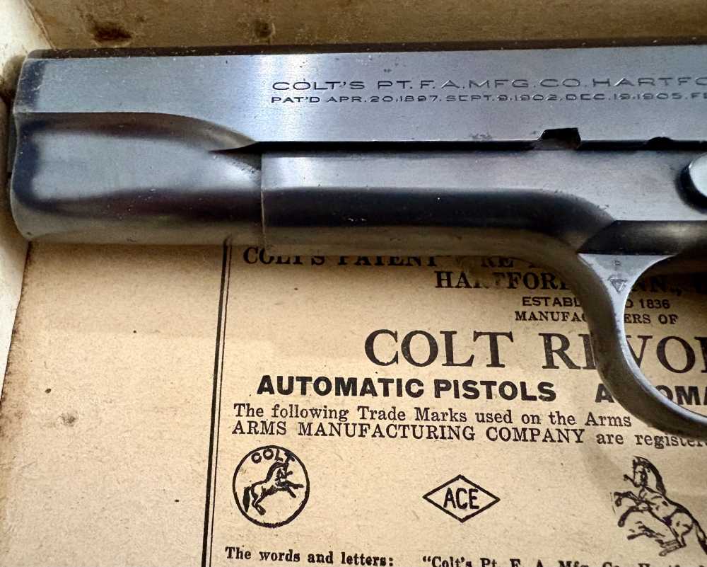 COLT SUPER 38 AUTOMATIC - RARE 1939 PRE-WAR WITH BOX AND MANUAL-img-10