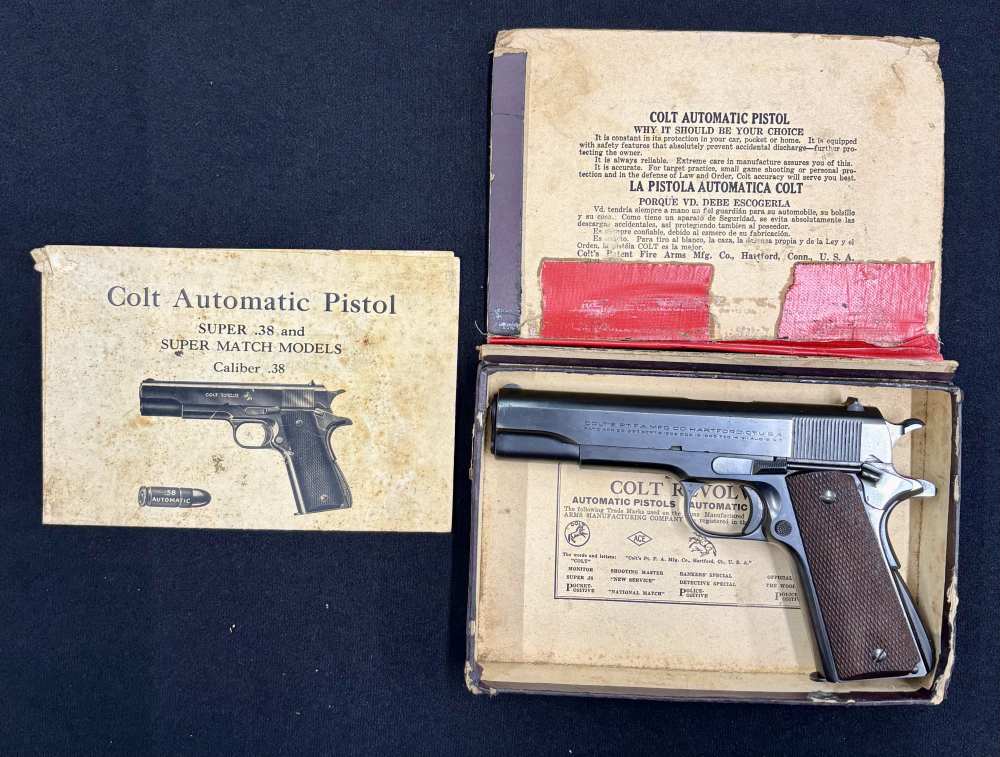 COLT SUPER 38 AUTOMATIC - RARE 1939 PRE-WAR WITH BOX AND MANUAL-img-0