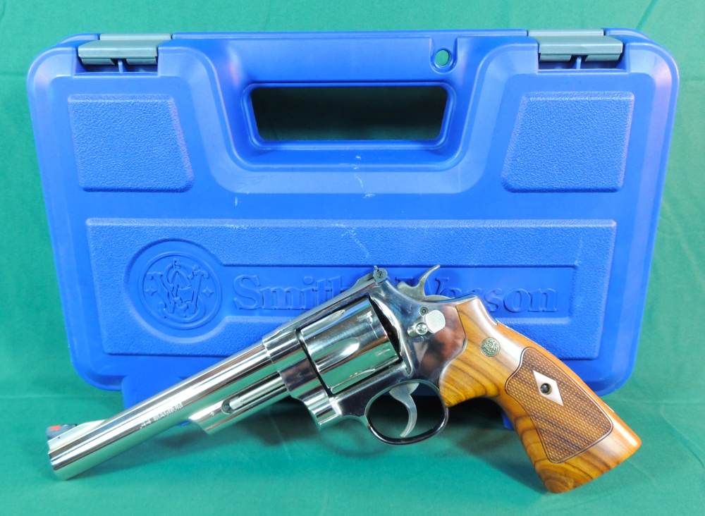 Smith and Wesson Model 29 - 10 Classic 44 Magnum Nickle Revolver-img-0