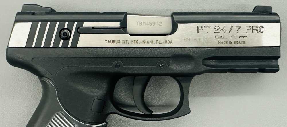 Taurus PT 24/7 Pro SS - 9mm Luger - 2 Mags - 17 Rounds - No Reserve-img-3