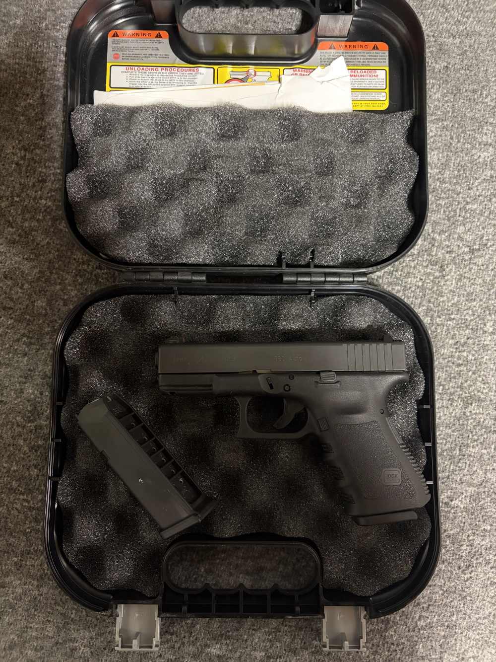 Glock 25 Gen 3 .380 ACP Pistol AmeriGlo Night Sightt 2 Mags Case-img-2