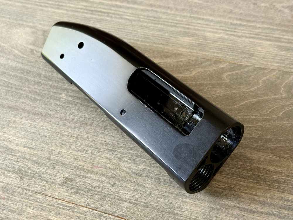 MOSSBERG 500 500A STRIPPED RECEIVER BLUED DRILLED & TAPPED 12 GAUGE-img-1