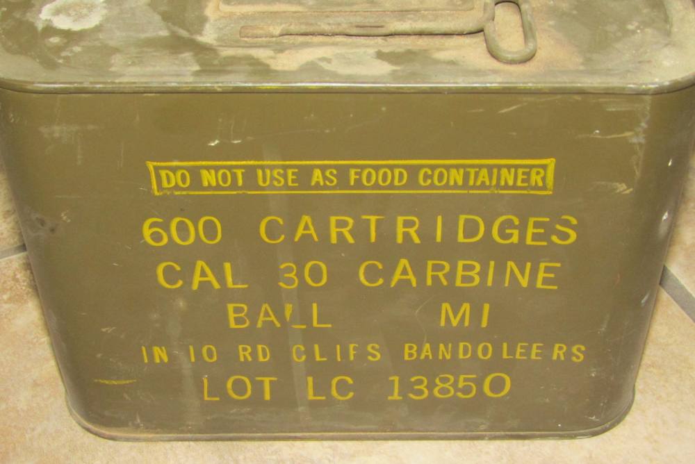 USGI .30 Carbine Ammo 600 Rounds Sealed Spam Can Lake City-img-0
