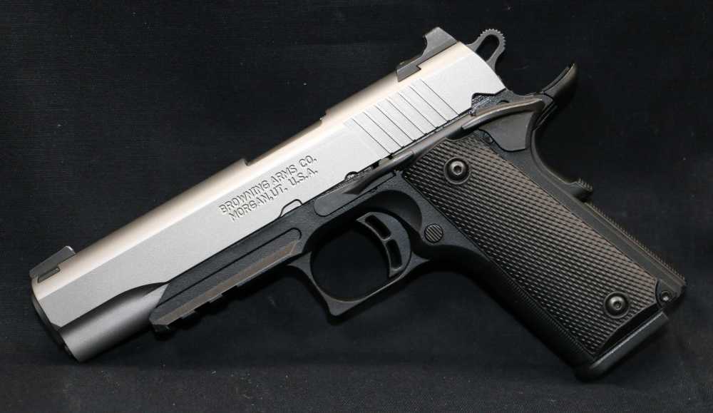 New! Browning 1911-380 Stainless Semi-Auto 380ACP 4.25" 8rd Pistol -img-0