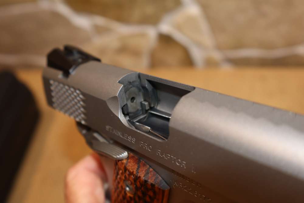 Stainless 1911 PRO RAPTOR II 45 acp Semi Auto Pistol in Factory Box -img-14