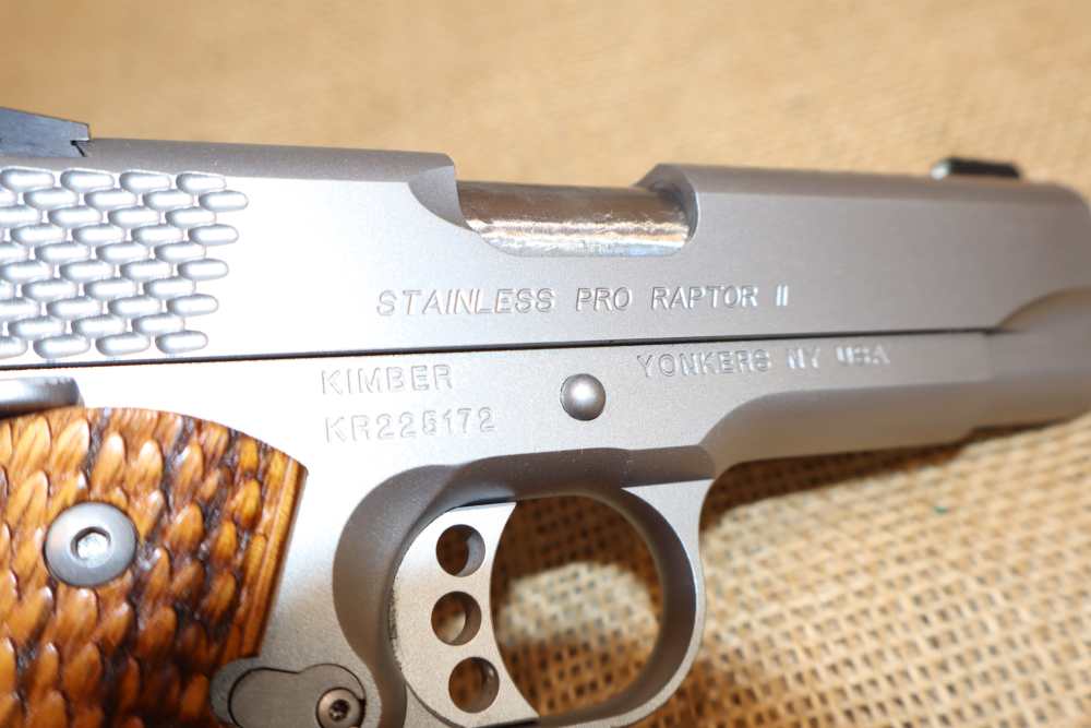 Stainless 1911 PRO RAPTOR II 45 acp Semi Auto Pistol in Factory Box -img-9