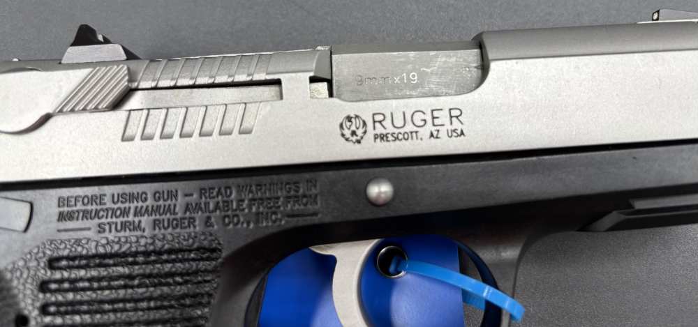 RUGER P95 9MM 3.9" W/ CASE & EXTRA MAG, EXC COND,-img-2
