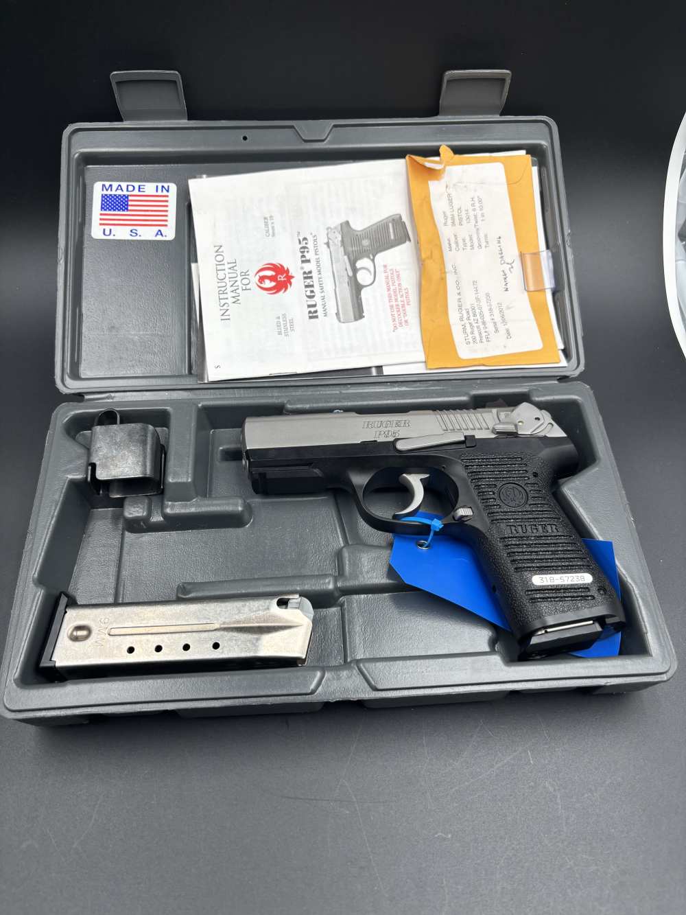 RUGER P95 9MM 3.9" W/ CASE & EXTRA MAG, EXC COND,-img-9