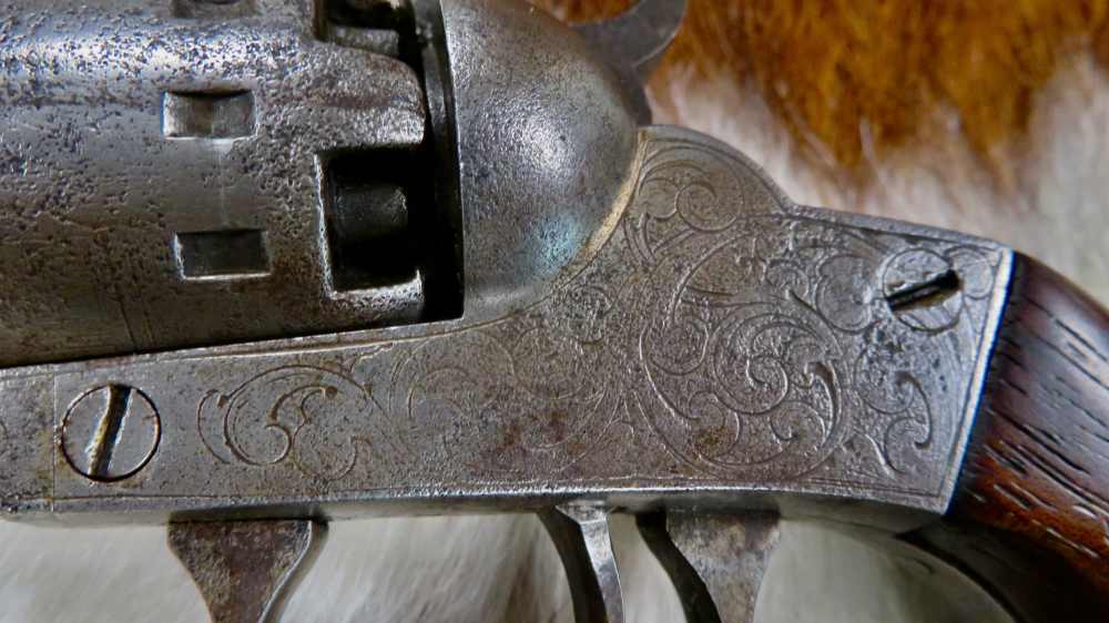 Lot # 26-Antique Manhattan Pocket Model Percussion Revolver -img-13