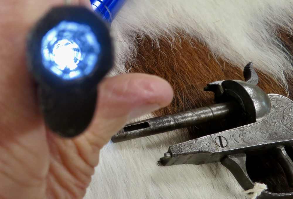 Lot # 26-Antique Manhattan Pocket Model Percussion Revolver -img-4