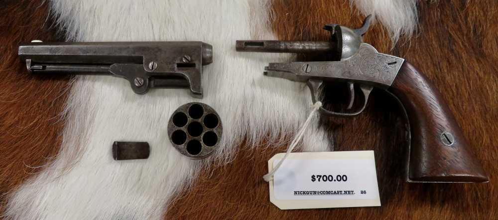 Lot # 26-Antique Manhattan Pocket Model Percussion Revolver -img-2