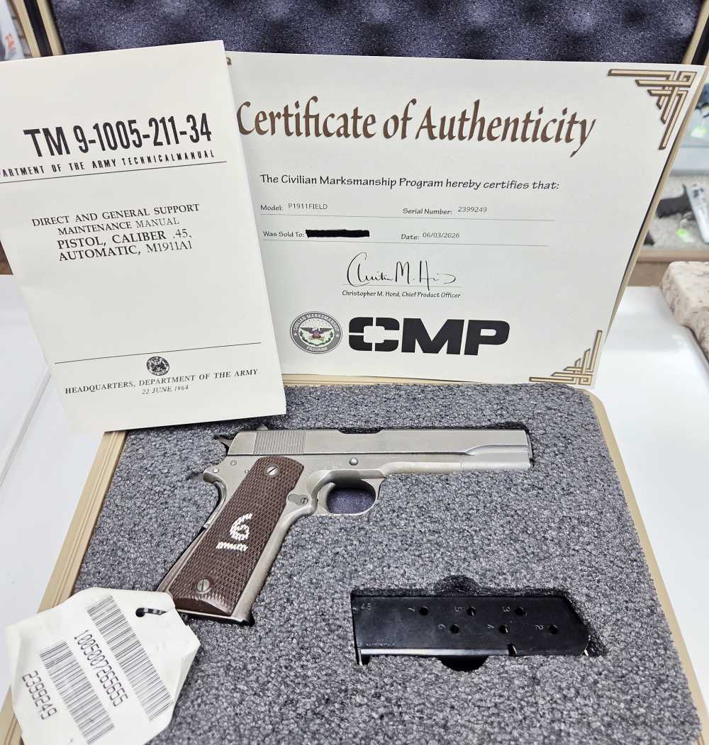 1945 WWII Remington Rand U.S. Army M1911 A1 .45ACP CMP Field Grade-img-0