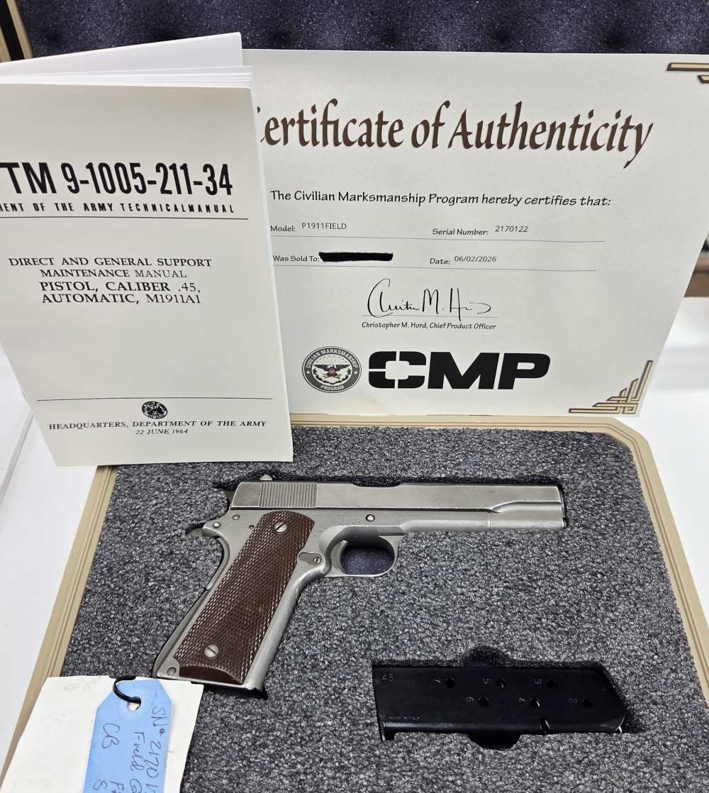 1945 WWII Remington Rand U.S. Army M1911 A1 .45ACP CMP Field Grade-img-0