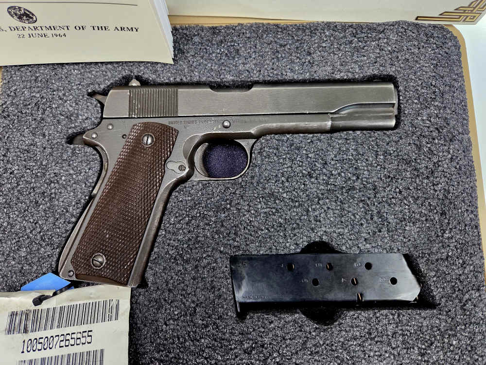 1943 WWII Remington Rand U.S. Army M1911 A1 .45ACP CMP Field Grade-img-1