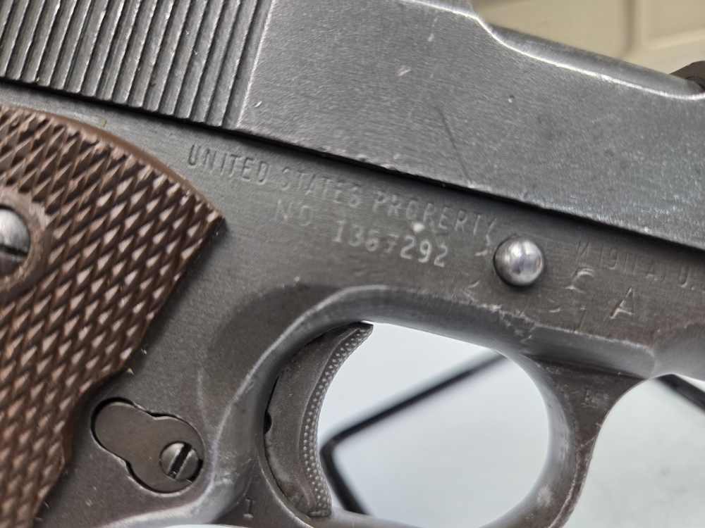 1943 WWII Remington Rand U.S. Army M1911 A1 .45ACP CMP Field Grade-img-5