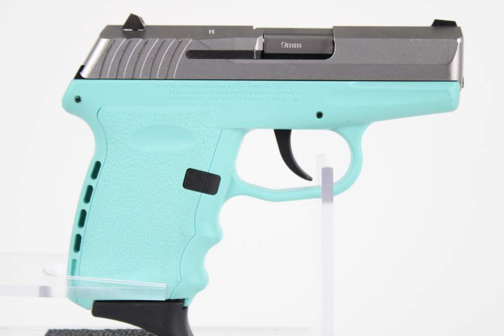SCCY CPX-2 9MM TWO-TONE STAINLESS SLIDE ROBIN EGG BLUE FRAME-img-6