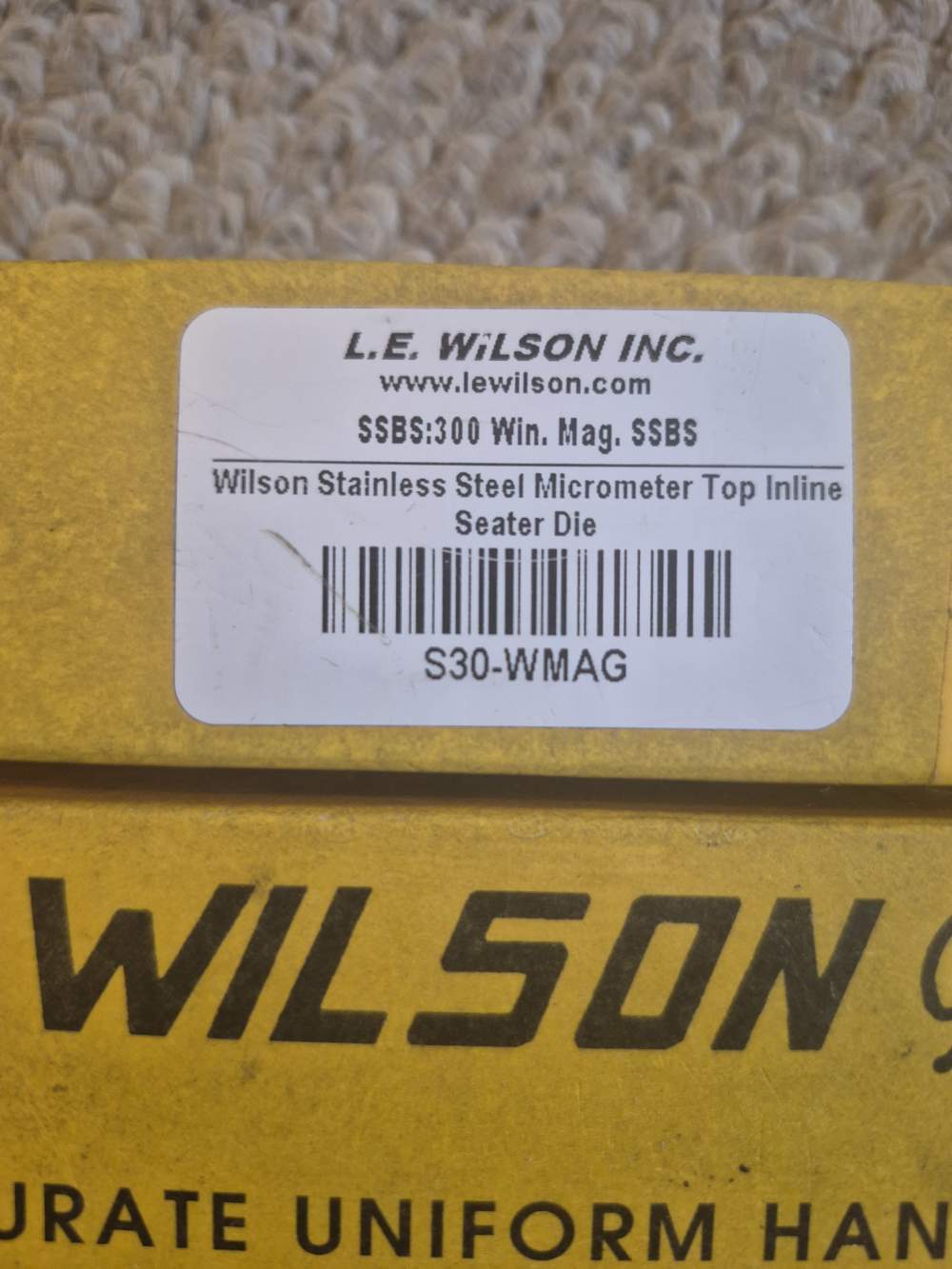 WILSON 300 WIN MAG MICROMETER SEATING DIE! -img-4