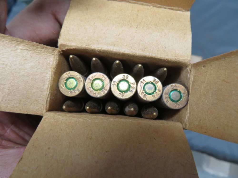 CAN OF 15 BOXES WWII GERMAN 8MM MAUSER AMMO-1936-NICE-CLEAN-225 rds-img-11