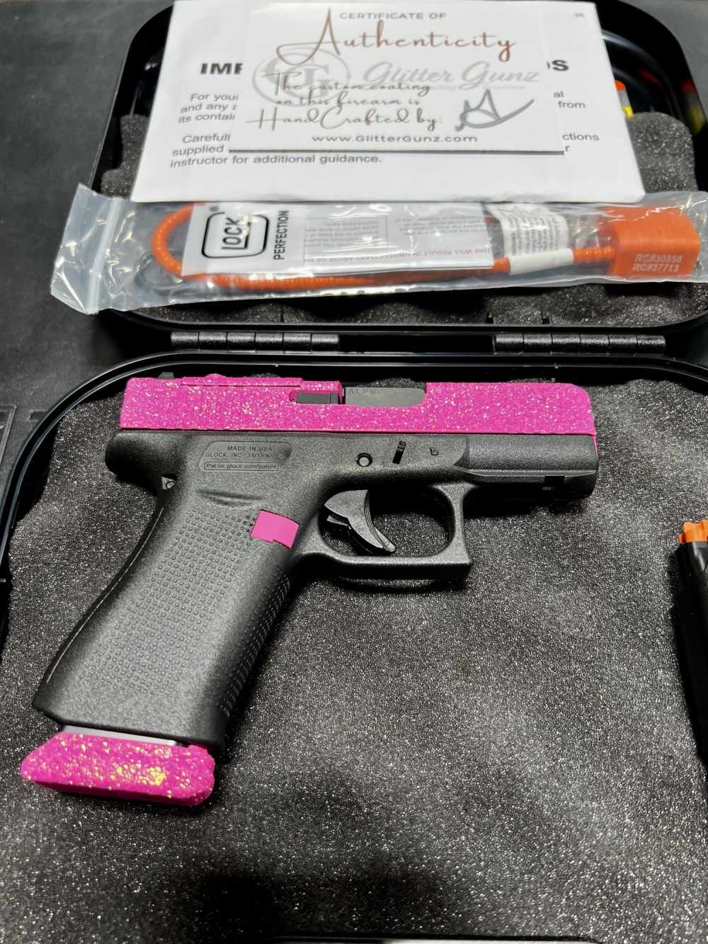 Brand New Glitter Gunz Glock 43X 9mm Handgun With 15Rd OEM Glock Magazines-img-10