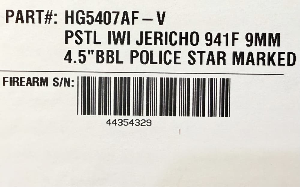 IMI Israeli Military Industries Jericho 941F 9mm SAO Police Star Marked OFM-img-12