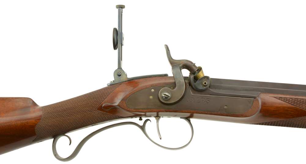 Modern Percussion Target Rifle with Myers Marked Lock Extremely nice-img-0
