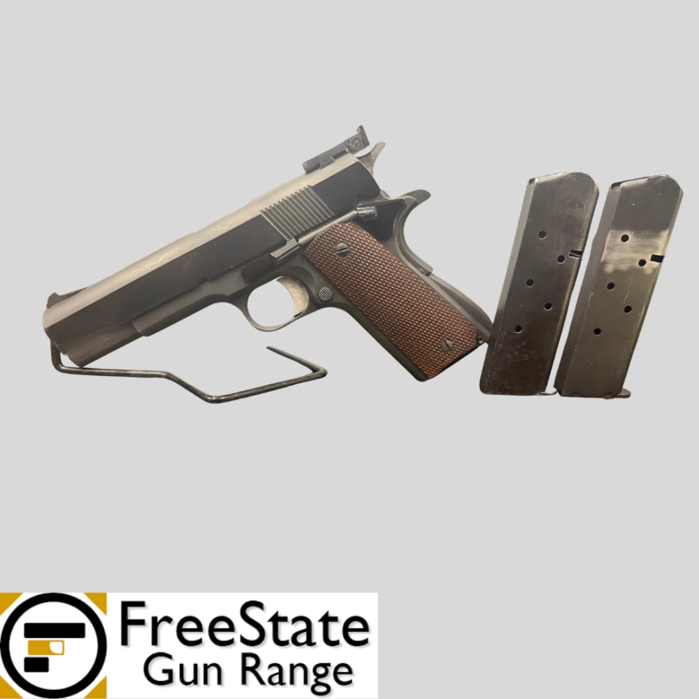 Custom Colt 1911 — .45 ACP — Adjustable Sights — Wood Grips — Cond. 7.5/10-img-0