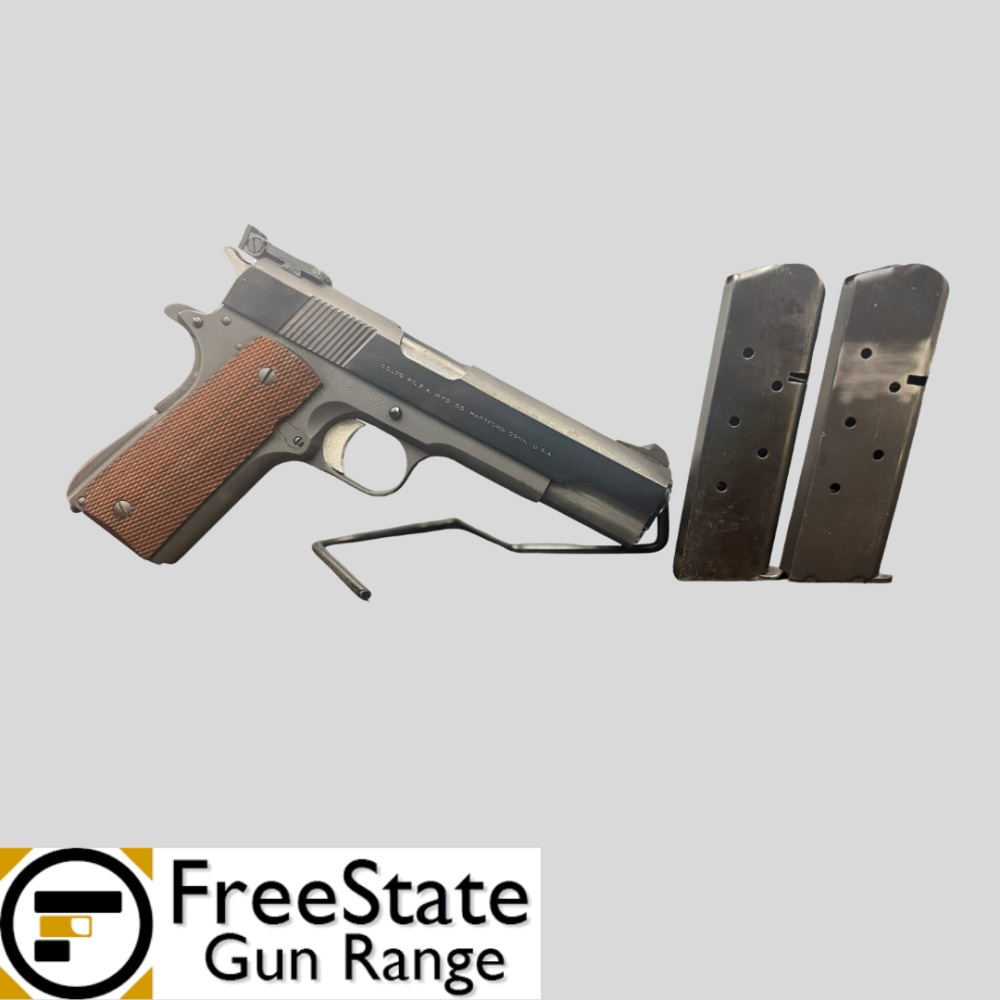 Custom Colt 1911 — .45 ACP — Adjustable Sights — Wood Grips — Cond. 7.5/10-img-1