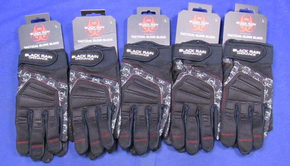 Lot of 10 Pairs of Black Rain Ordnance Tactical Gloves - 5 LG & 5 XL-img-2