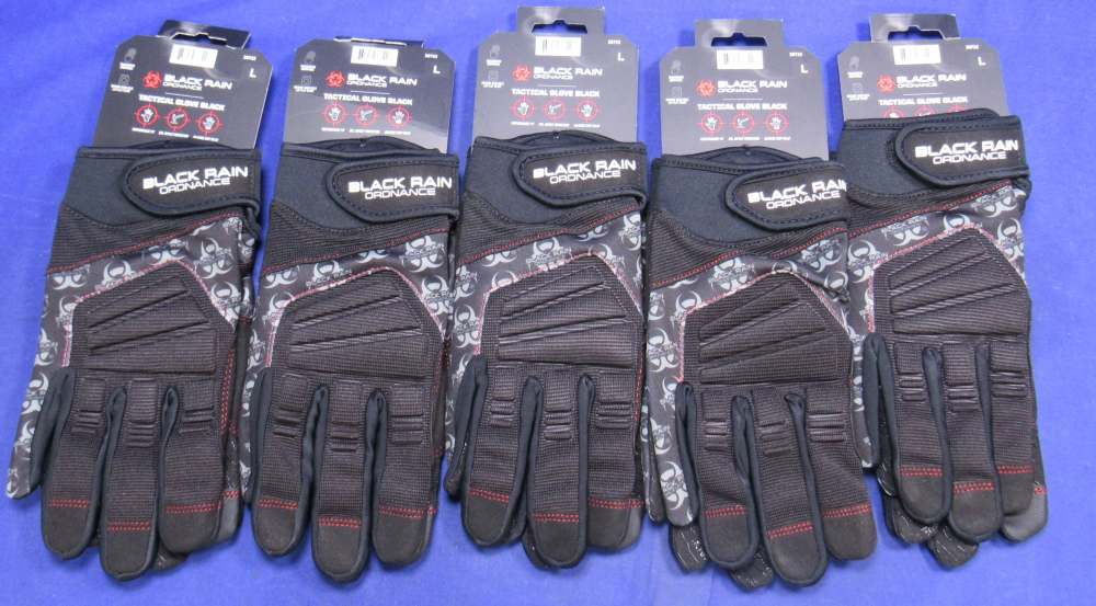 Lot of 10 Pairs of Black Rain Ordnance Tactical Gloves - 5 LG & 5 XL-img-3