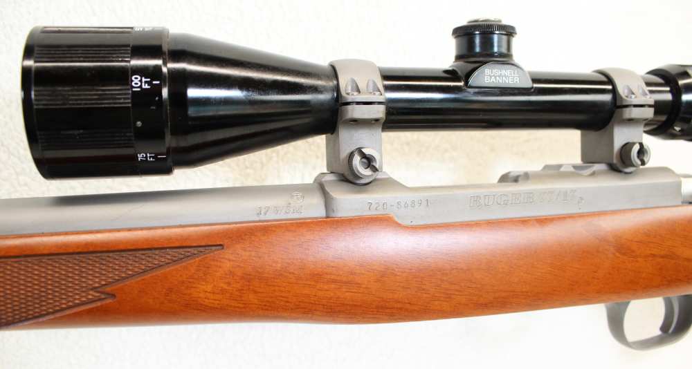 Like New Ruger 77/17 Stainless 24", 17 WSM, Bushnell Banner AO 4x-12x scope-img-14