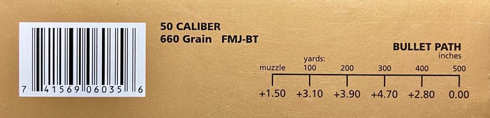 PMC 50A 50BMG 660GR Full Metal Jacket Boat Tail 20RDS .50 BMG-img-3