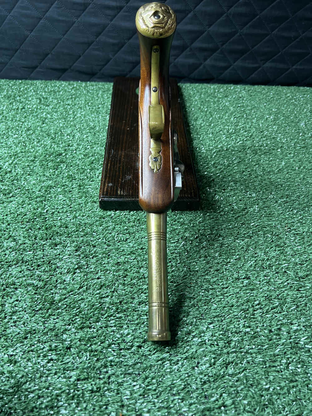 PEDERSOLI Queen Anne Black Powder Pistol 50 caliber brass barrel mint !!-img-8