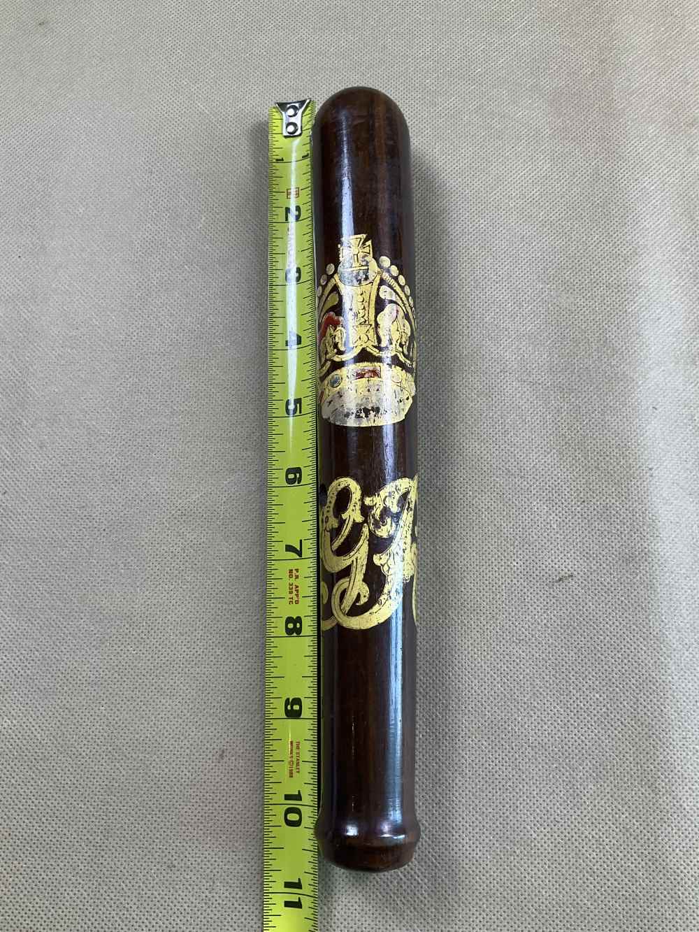 Vintage English Wooden Police Baton-img-8