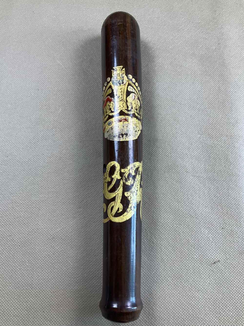 Vintage English Wooden Police Baton-img-0