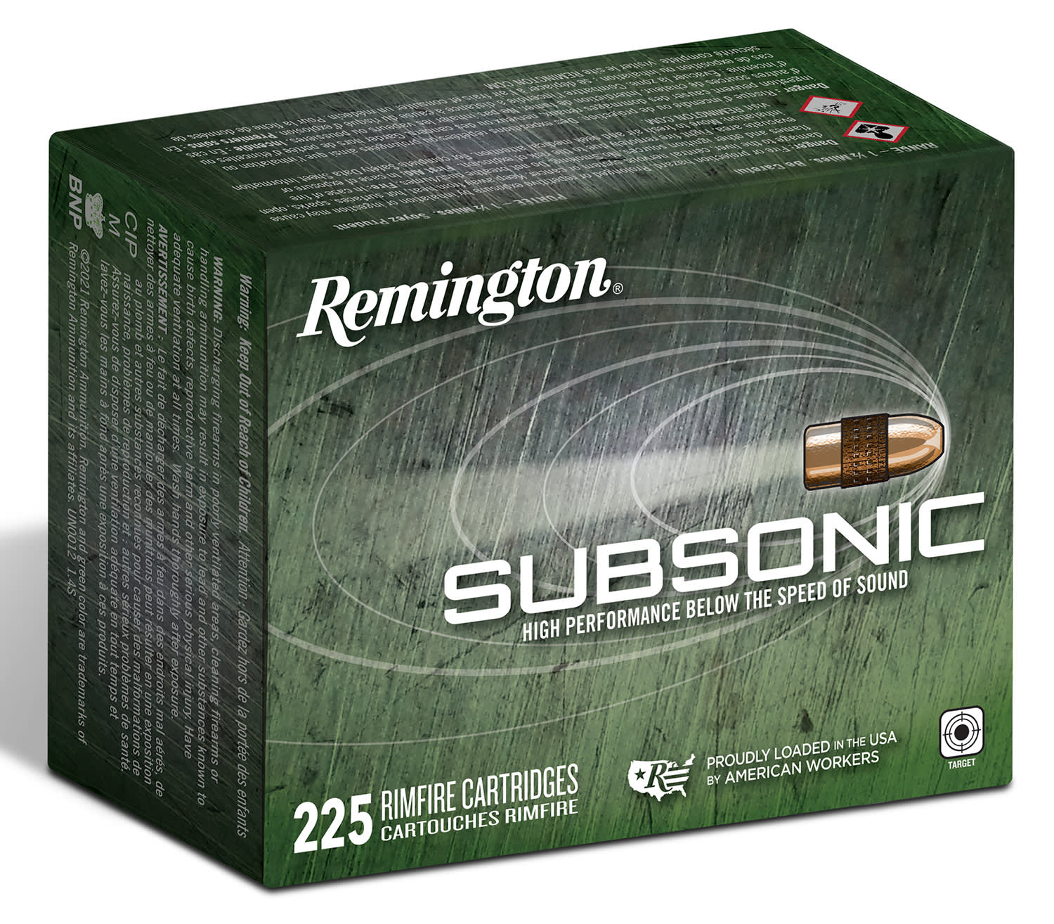 Remington Ammunition 21249 Subsonic Rimfire 22LR 40gr Hollow Point 225 Per -img-0