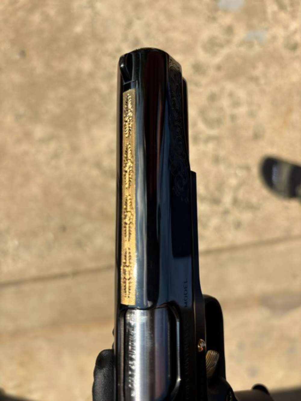 Colt 1911 45 ACP Black Chrome Gold Inlay Engraved NR .01 Start Penny-img-20