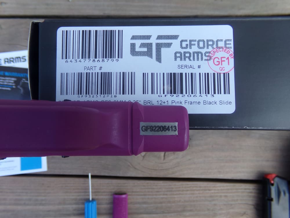 Gforce Arms GF9 Rapture PINK COMPLETE frame W/Magazine Glock 26 Gen4       -img-1