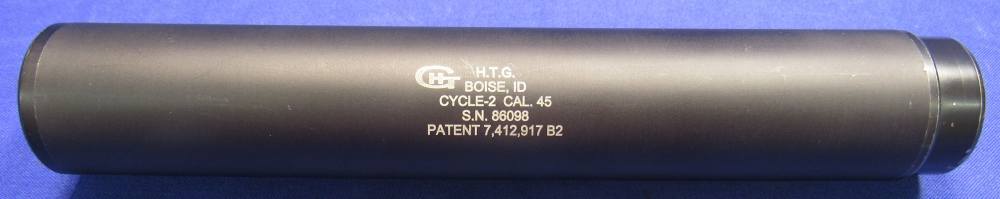 H.T.G. Cycle-2 Caliber 45 Suppressor with Nielsen Device - Used-img-0