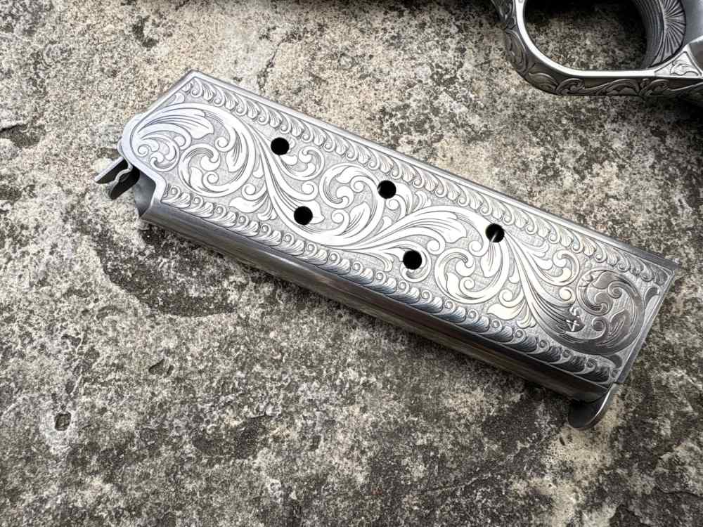 Colt 1911 Government Deep engraved Masonic lodge 45 acp Stainless-img-19