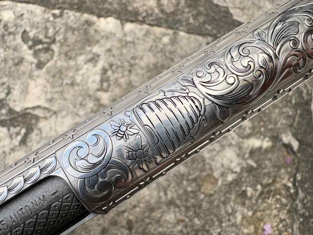 Colt 1911 Government Deep engraved Masonic lodge 45 acp Stainless-img-8