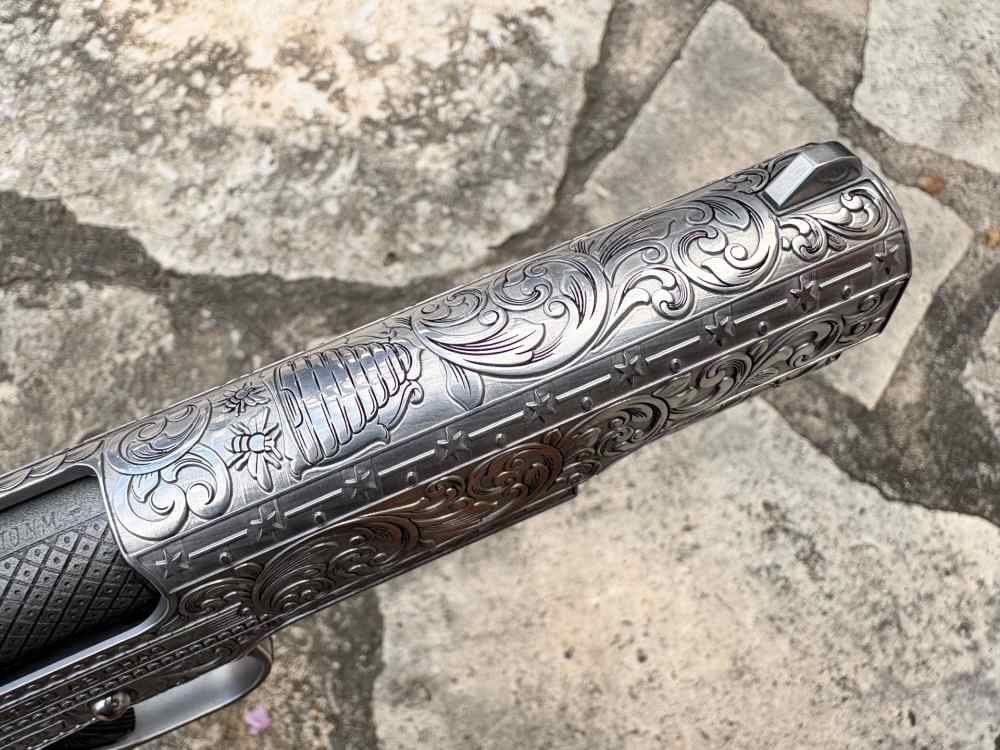 Colt 1911 Government Deep engraved Masonic lodge 45 acp Stainless-img-10
